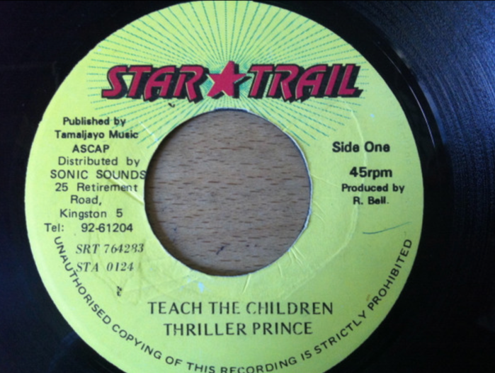 Thriller Prince "Teach The Children" on 13thStreetPromotions.com #Jamaica #Reggae #Music #13thStreetPromotions #ThrillerPrince #TeachTheChildren #StarTrail #1996 #BaltimoreRiddim #ChildsMonth #RichardBell